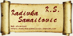 Kadivka Samailović vizit kartica